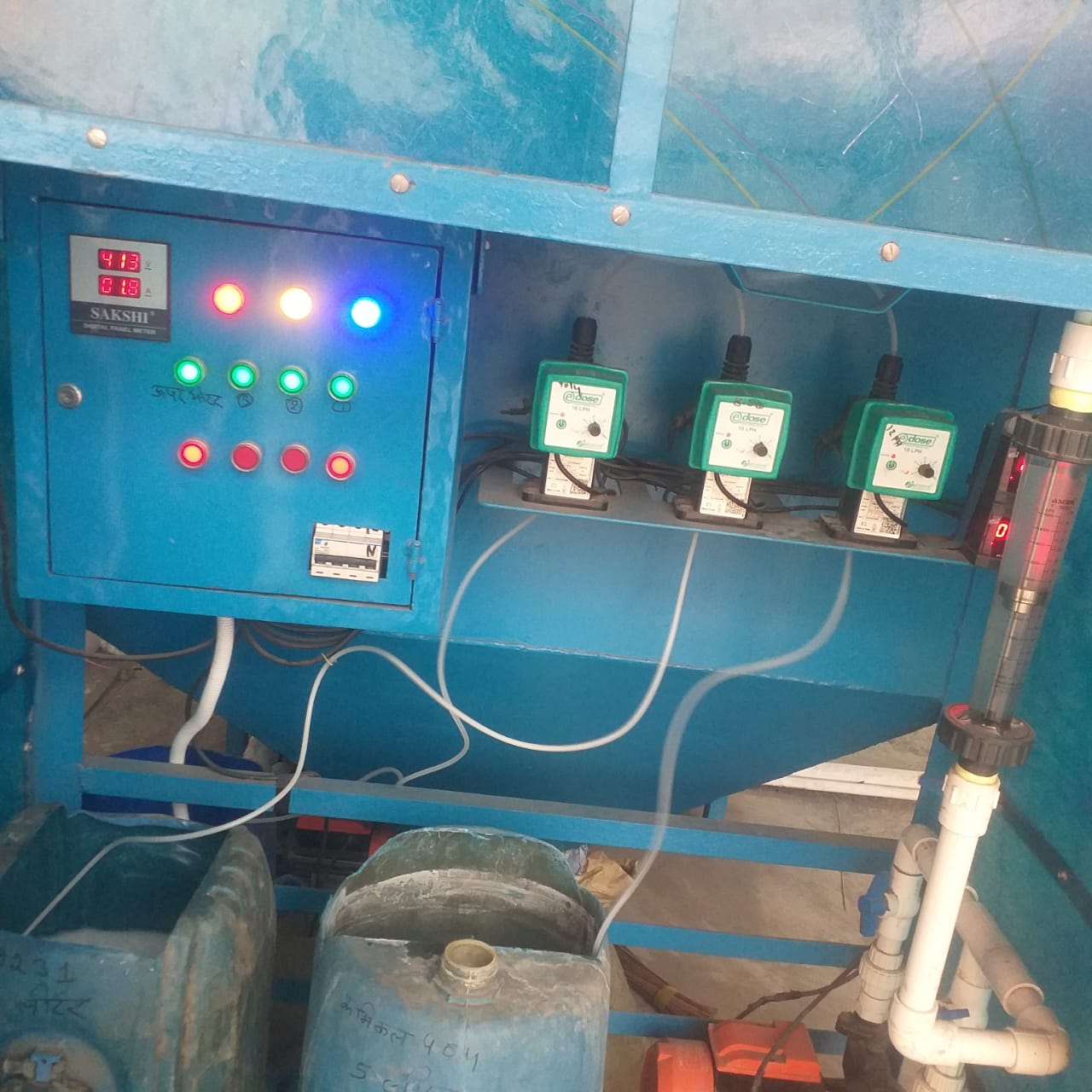 Control Panel Close-up & Flow Meters